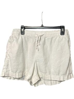 Gap Linen Blend Drawstring Casual Shorts White Size L